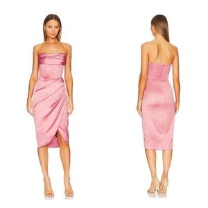 Bardot Jamila Corset Dress in Dusty Rose
